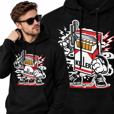 BLUZA Z KAPTUREM ANIMOWANA CIGARETTE KILLER